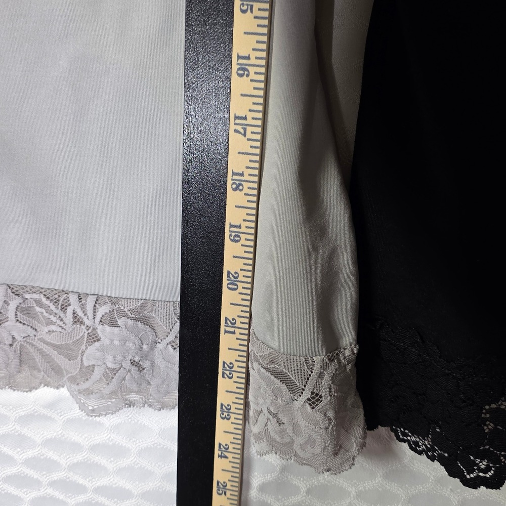 White House Black Market Lace Trim Camisoles Lot of 2 Black Grey Medium - Picture 7 of 10